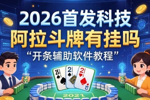 2026首发科技“阿拉斗牌有挂吗”开挂辅助软件教程