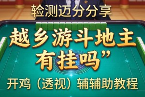 实测分享“越乡游斗地主有挂吗”开挂(透视)辅助教程