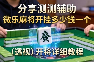 分享实测辅助“微乐麻将开挂多少钱一个”(透视)开挂详细教程