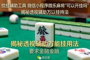 开挂辅助工具“微信小程序微乐麻将可以开挂吗”揭秘透视辅助万能挂用法