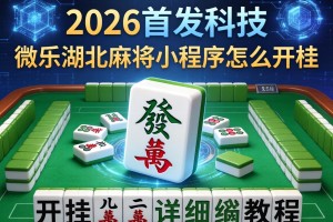 2026首发科技“微乐湖北麻将小程序怎么开挂”开挂详细教程