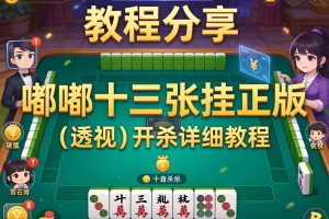 教程分享“嘟嘟十三张挂正版”(透视)开挂详细教程