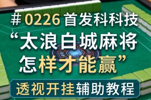 2026首发科技“太浪白城麻将怎样才能赢”透视开挂辅助教程