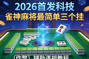 2026首发科技“雀神麻将最简单三个挂”(作弊)辅助透视教程