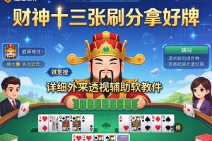 推荐一款“财神十三张刷分拿好牌”详细外挂透视辅助软件教程