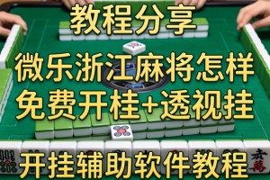 教程分享“微乐浙江麻将怎样免费开挂+透视挂”开挂辅助软件教程