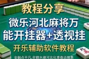 教程分享“微乐河北麻将万能开挂器+透视挂”开挂辅助软件教程