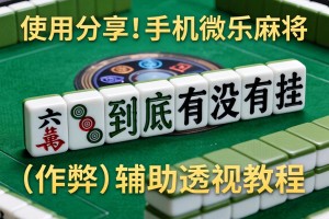 使用分享!手机微乐麻将到底有没有挂”(作弊)辅助透视教程