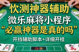 实测神器辅助“微乐麻将小程序必赢神器是真的吗”开挂辅助脚本+详细开挂