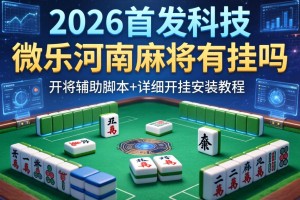 2026首发科技“微乐河南麻将有挂吗”开挂辅助脚本+详细开挂安装教程