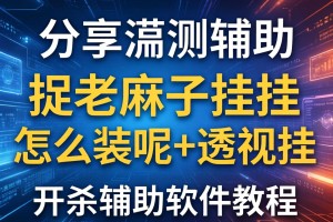 分享实测辅助“捉老麻子挂挂怎么装呢+透视挂”开挂辅助软件教程