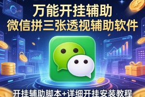 万能开挂辅助“微信拼三张透视辅助软件”开挂辅助脚本+详细开挂安装教程