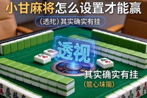 可用版本“小甘麻将怎么设置才能赢”(透视)其实确实有挂