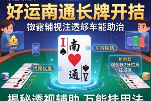 开挂辅助工具“好运南通长牌开挂”揭秘透视辅助万能挂用法