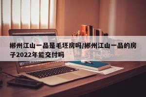 郴州江山一品是毛坯房吗/郴州江山一品的房子2022年能交付吗