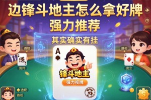 强力推荐“边锋斗地主怎么拿好牌”(透视)其实确实有挂