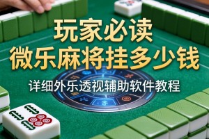 玩家必读“微乐麻将挂多少钱”详细外挂透视辅助软件教程