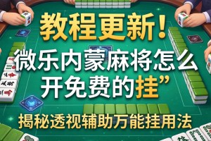 教程更新!：微乐内蒙麻将怎么开免费的挂”揭秘透视辅助万能挂用法