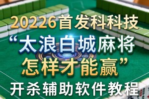 2026首发科技“太浪白城麻将怎样才能赢”开挂辅助软件教程