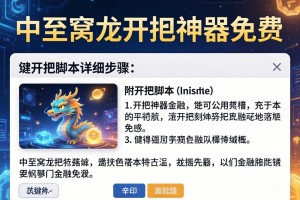 可用版本“中至窝龙开挂神器免费”附开挂脚本详细步骤