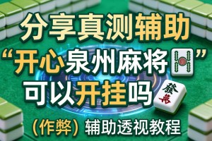 分享实测辅助“开心泉州麻将可以开挂吗”(作弊)辅助透视教程