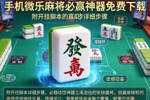 开挂辅助工具“手机微乐麻将必赢神器免费下载”附开挂脚本详细步骤